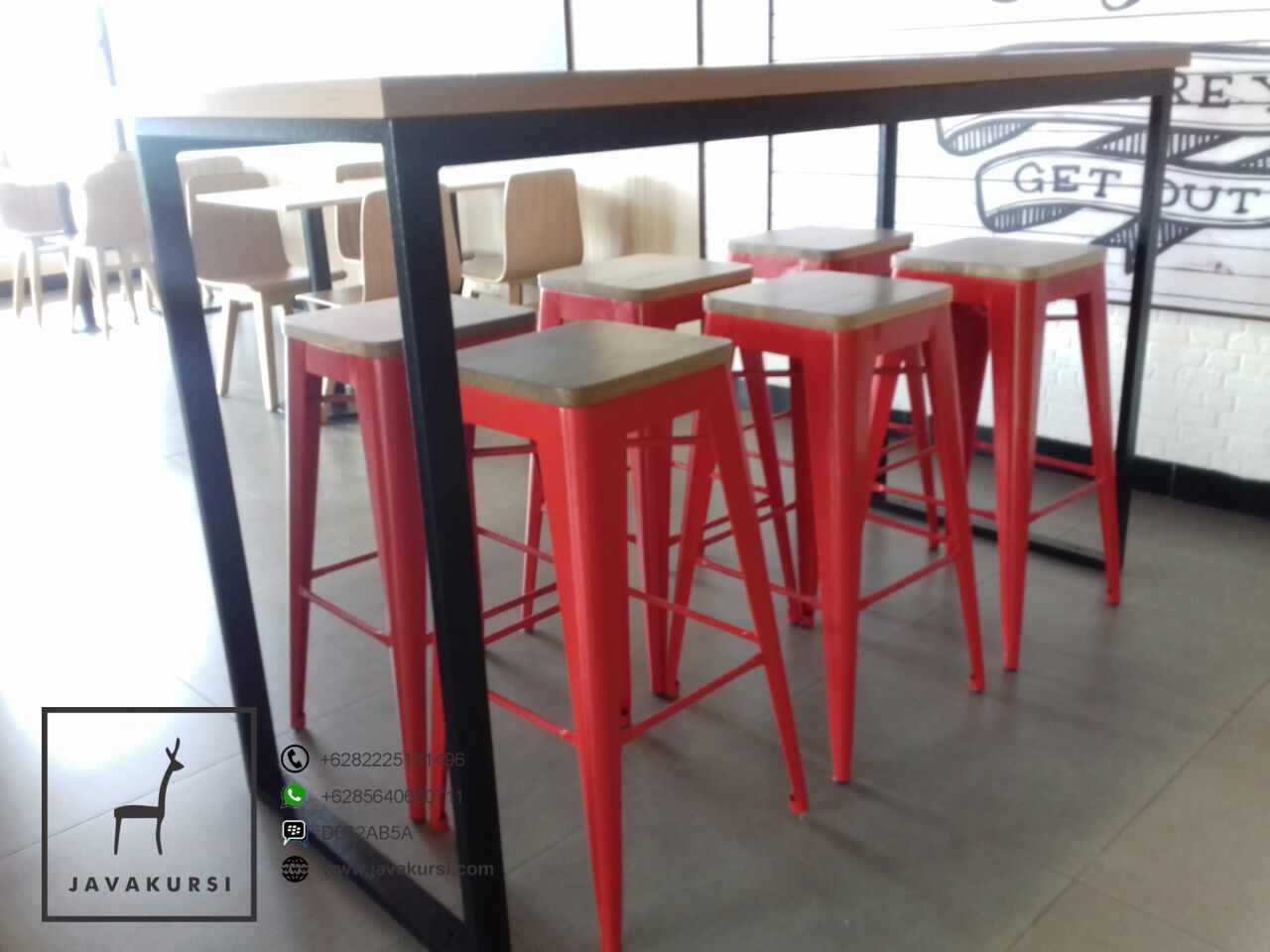 Kursi Meja Cafe Industrial Kaki Besi Jual Furniture Kursi Jepara