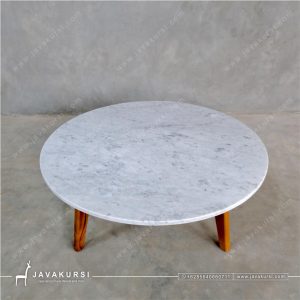 Coffee Table Bulat Top Marmer 1